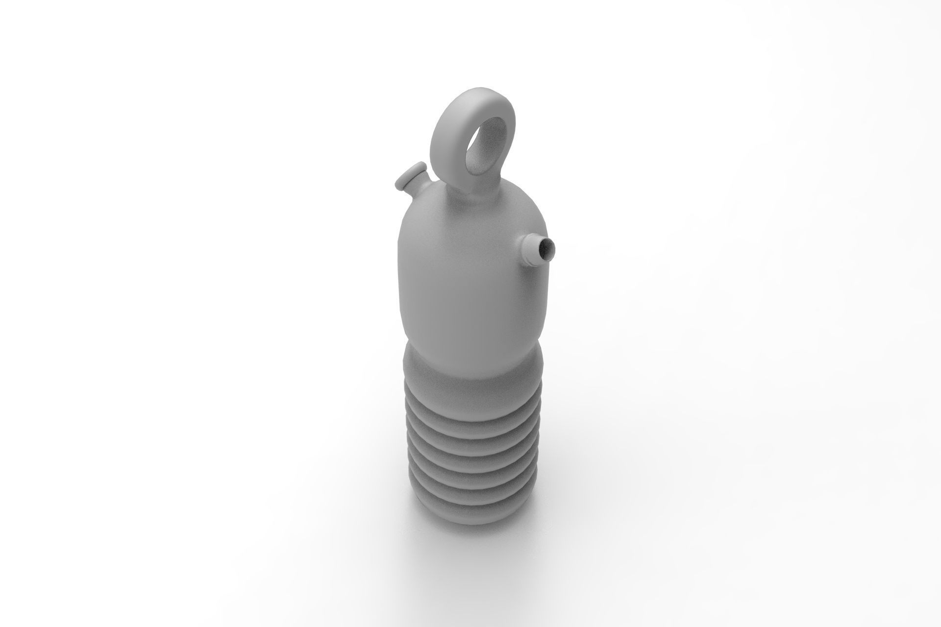 Decanter bottle Low-poly 3D model_4