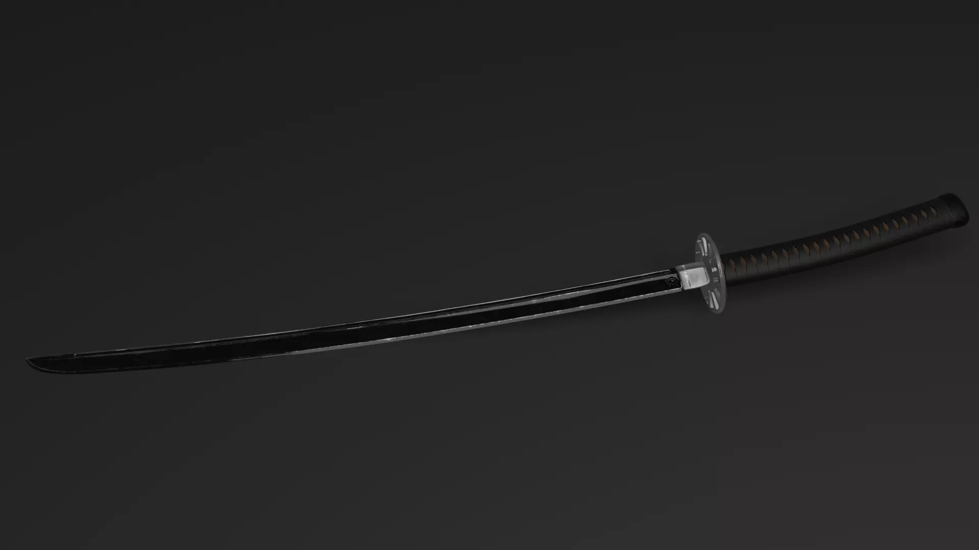 Katana Black 3D model_0