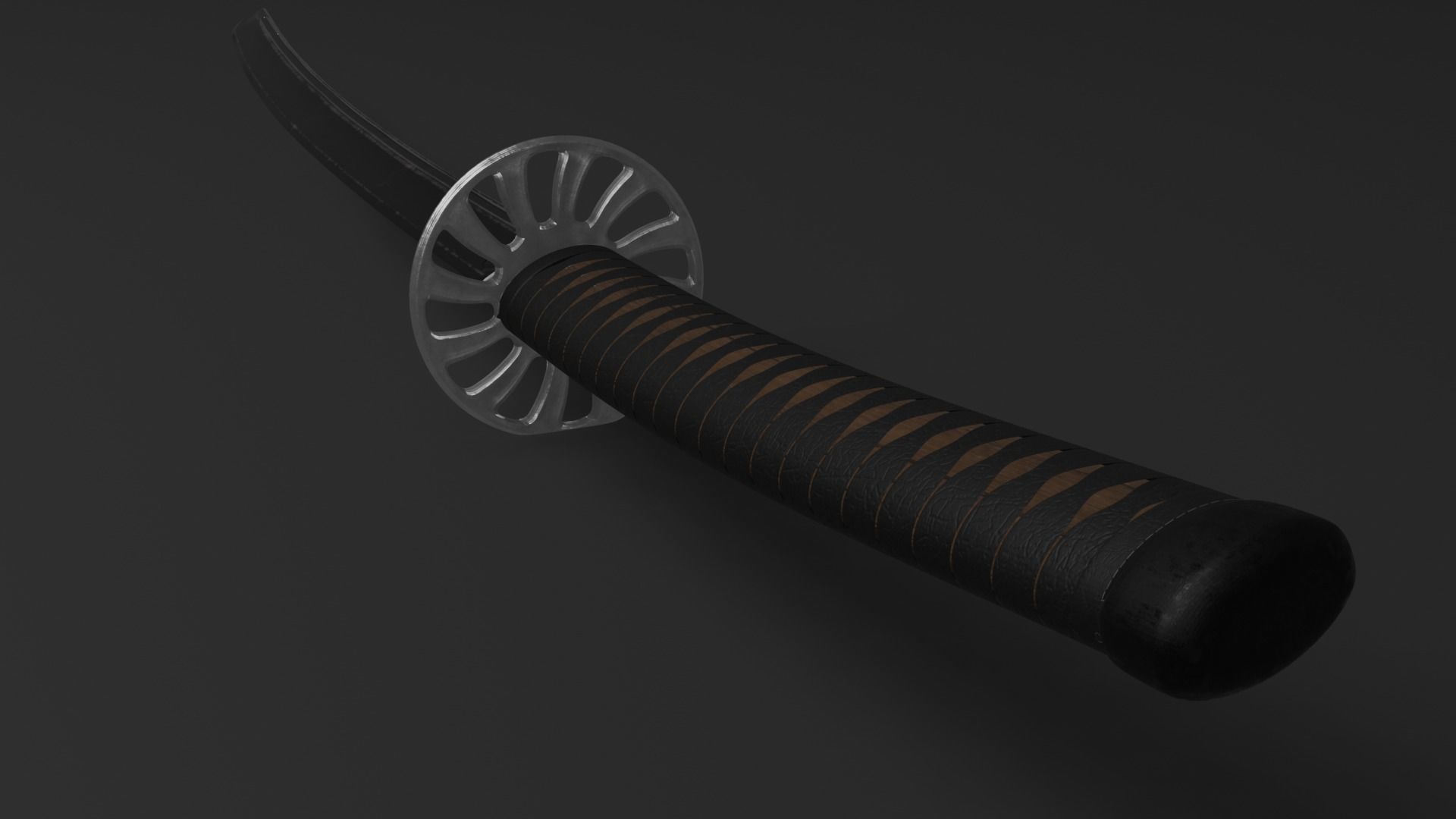 Katana Black 3D model_2