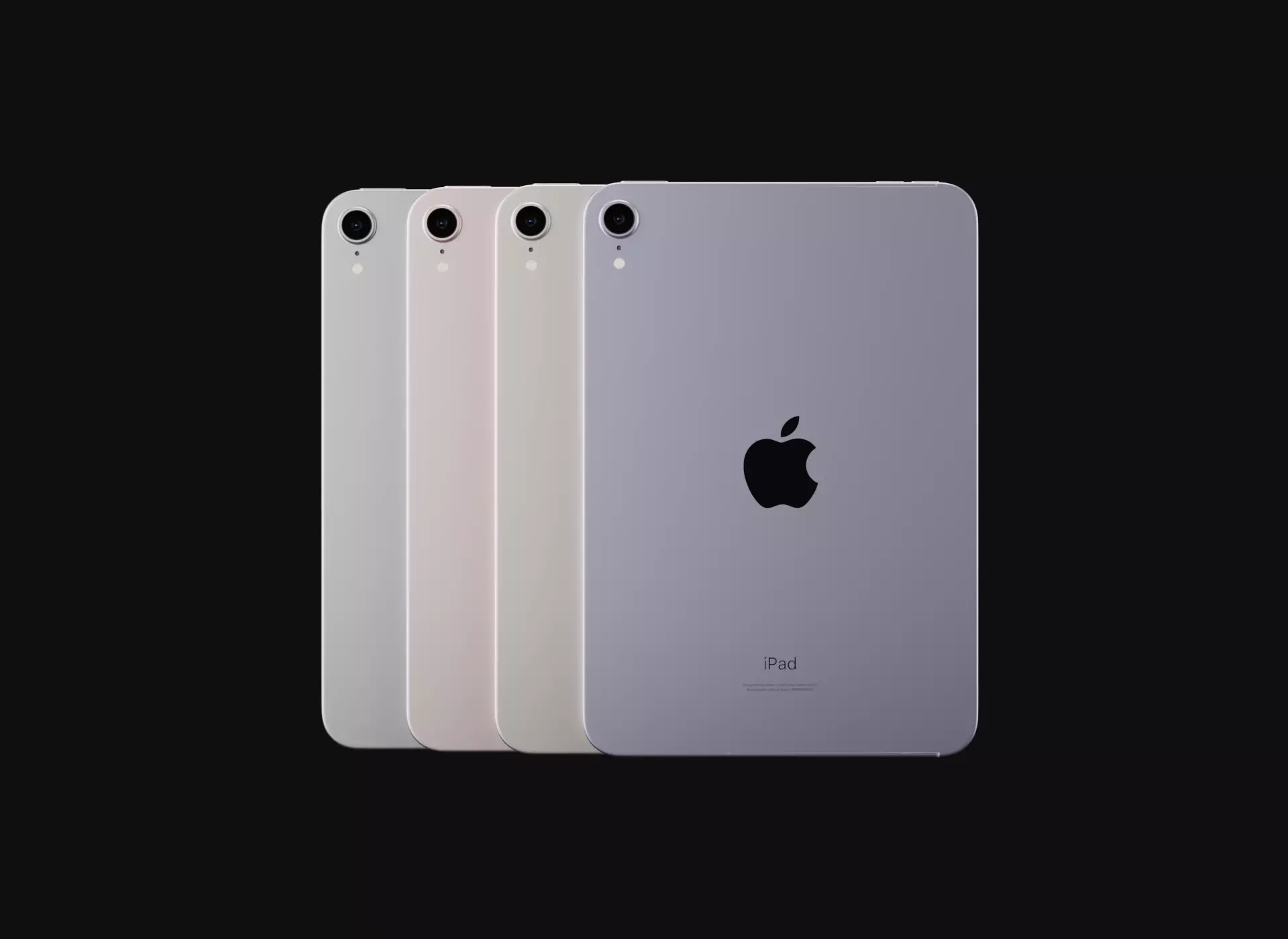 Apple iPad Mini 6 2021 in Official Colors and Design Low-poly 3D model_0