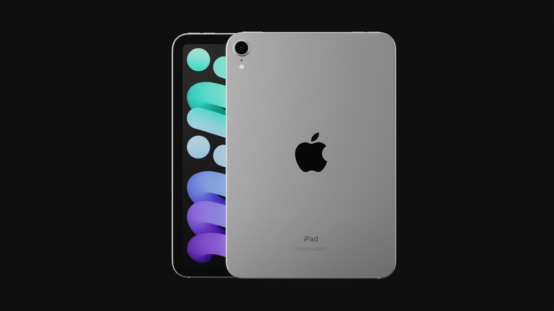 Apple iPad Mini 6 2021 in Official Colors and Design Low-poly 3D model_2