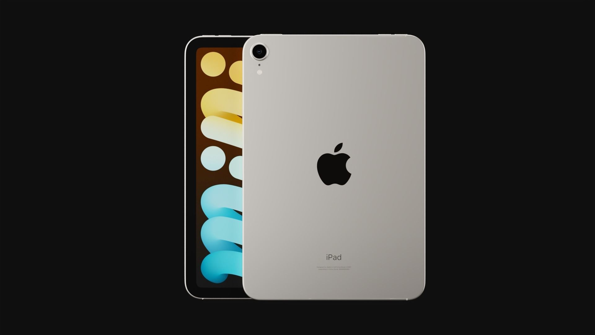 Apple iPad Mini 6 2021 in Official Colors and Design Low-poly 3D model_4