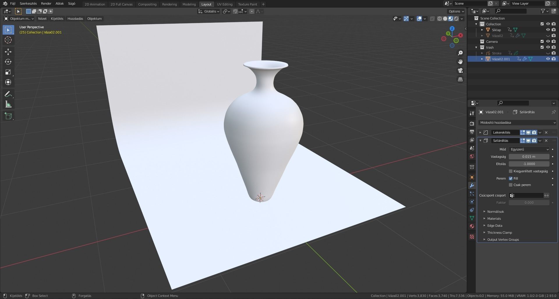 Base vases Low-poly 3D model_10