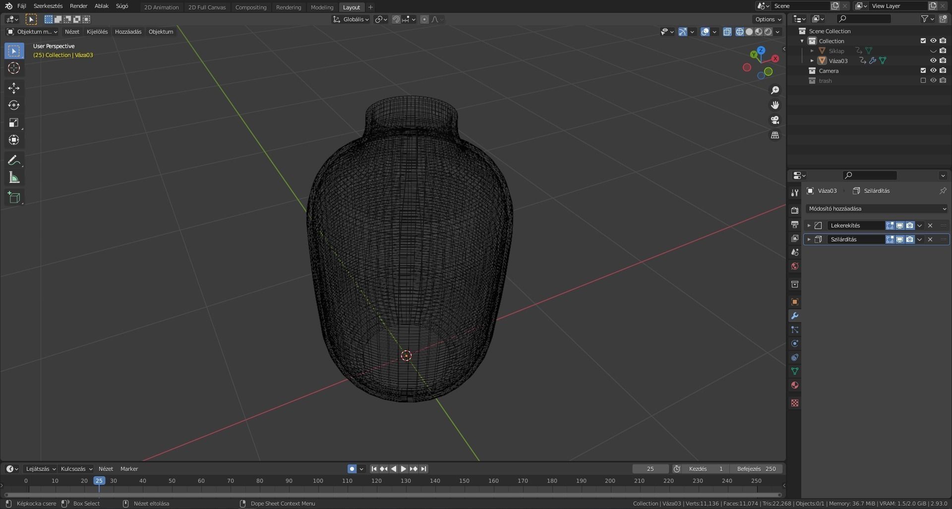 Base vases Low-poly 3D model_14