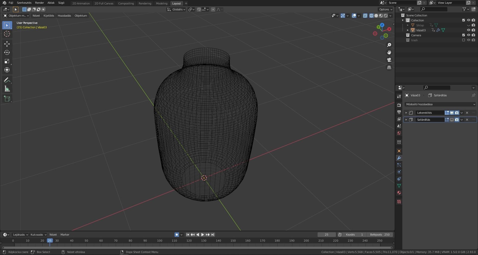 Base vases Low-poly 3D model_13