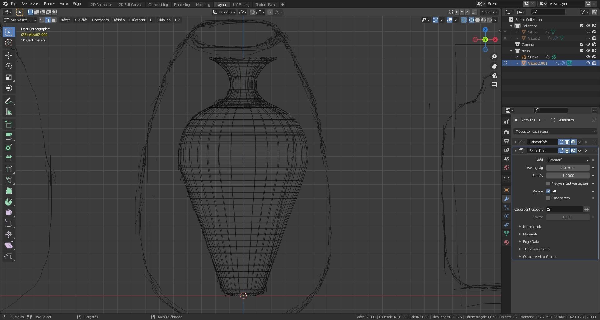 Base vases Low-poly 3D model_7