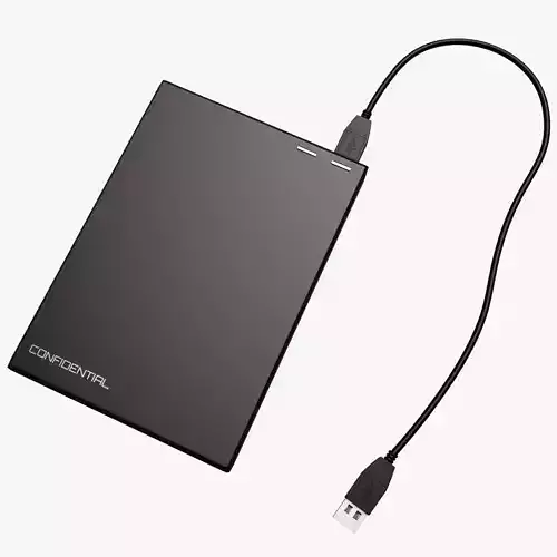 Generic External Hard Drive - GameReady Low-poly 3D model