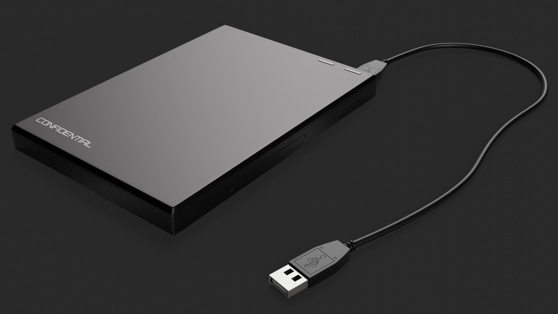 Generic External Hard Drive - GameReady Low-poly 3D model_6