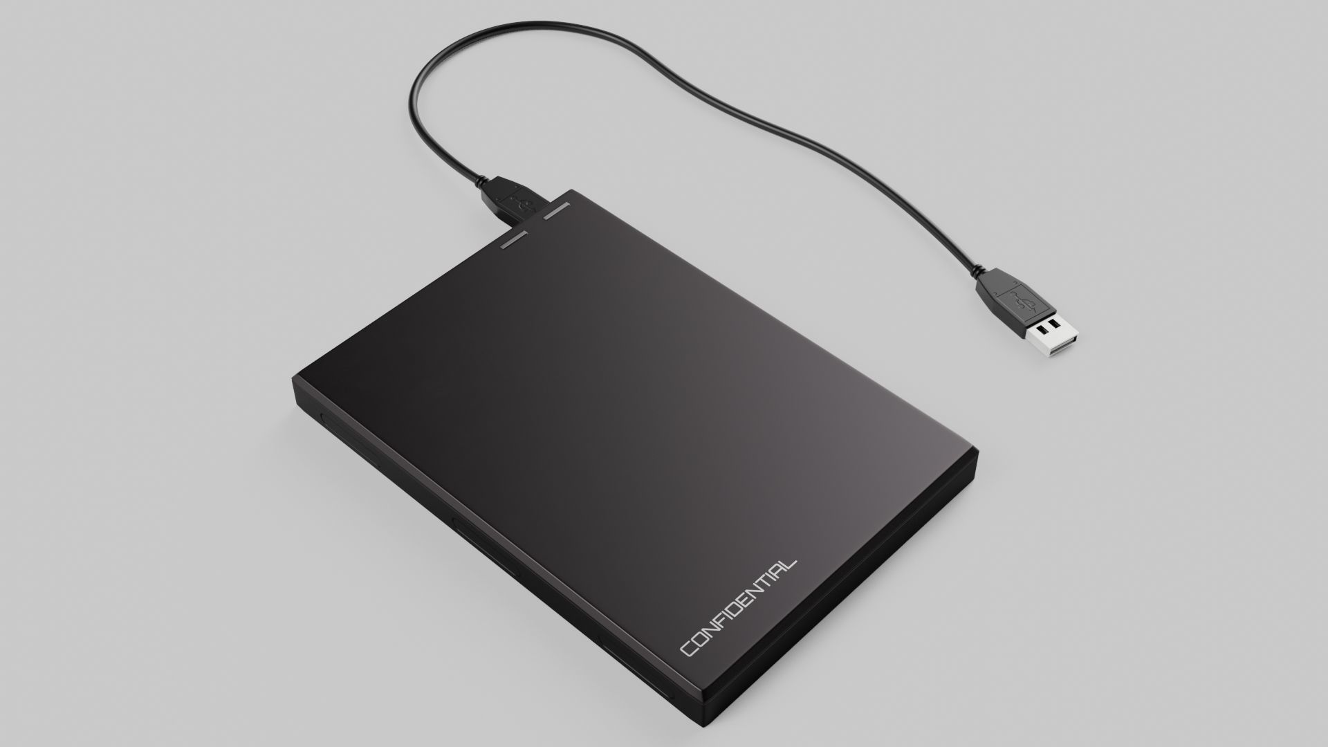 Generic External Hard Drive - GameReady Low-poly 3D model_1