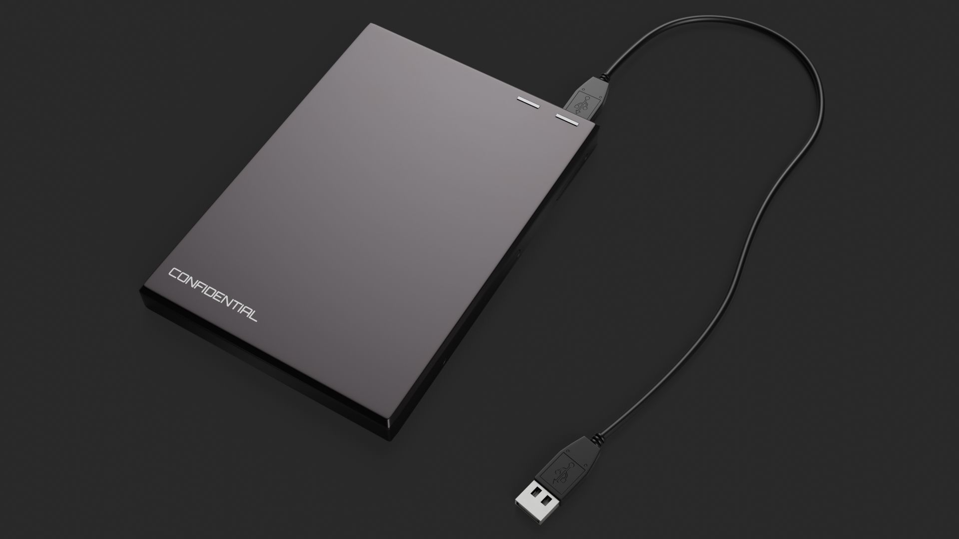 Generic External Hard Drive - GameReady Low-poly 3D model_5