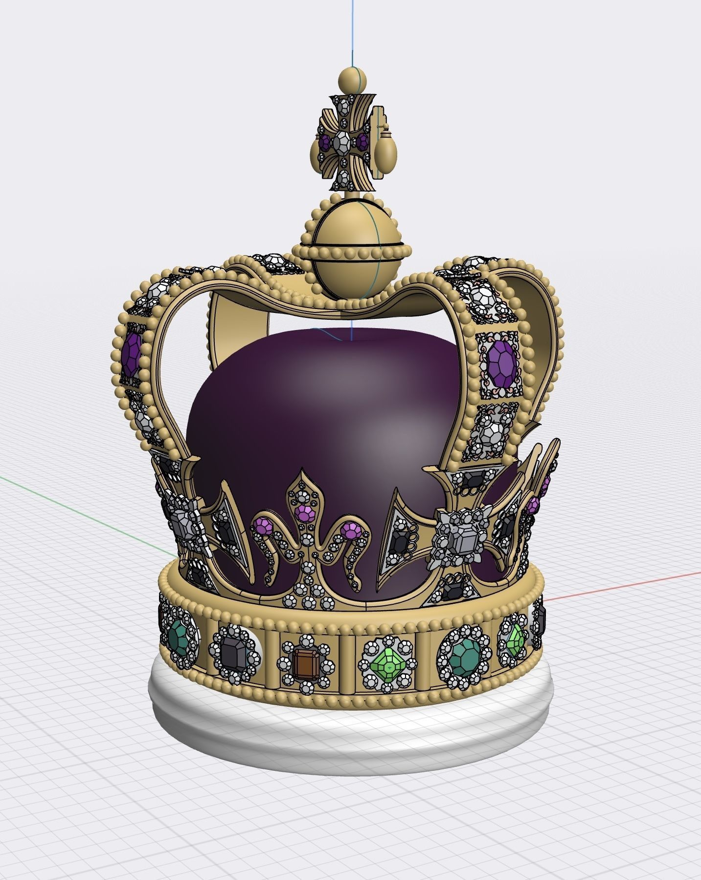 SAINT EDWARD CROWN KING CHARLES BRITAIN CORONATION 3D print model_4