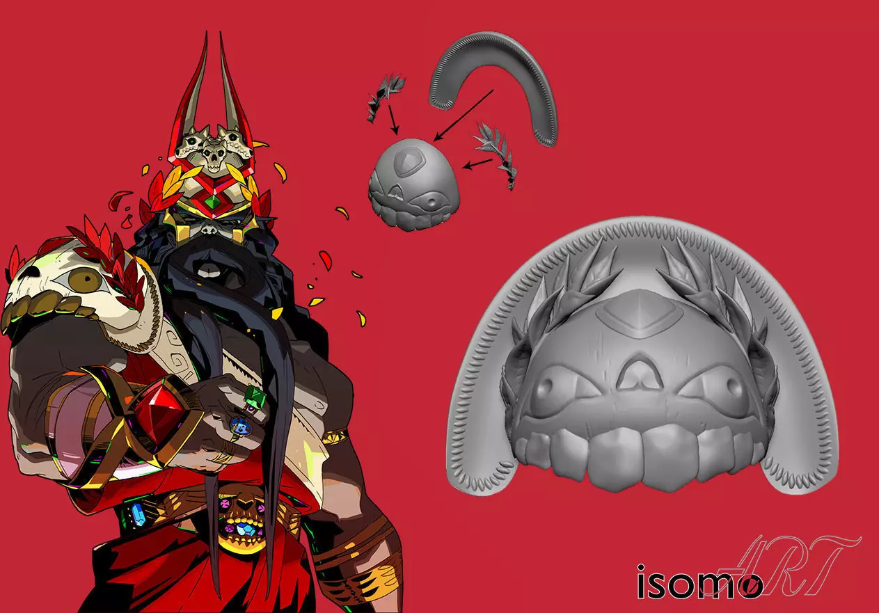 Hades Pauldron Shoulder Armor 3D Print Model Supergiant Games 3D print model_0