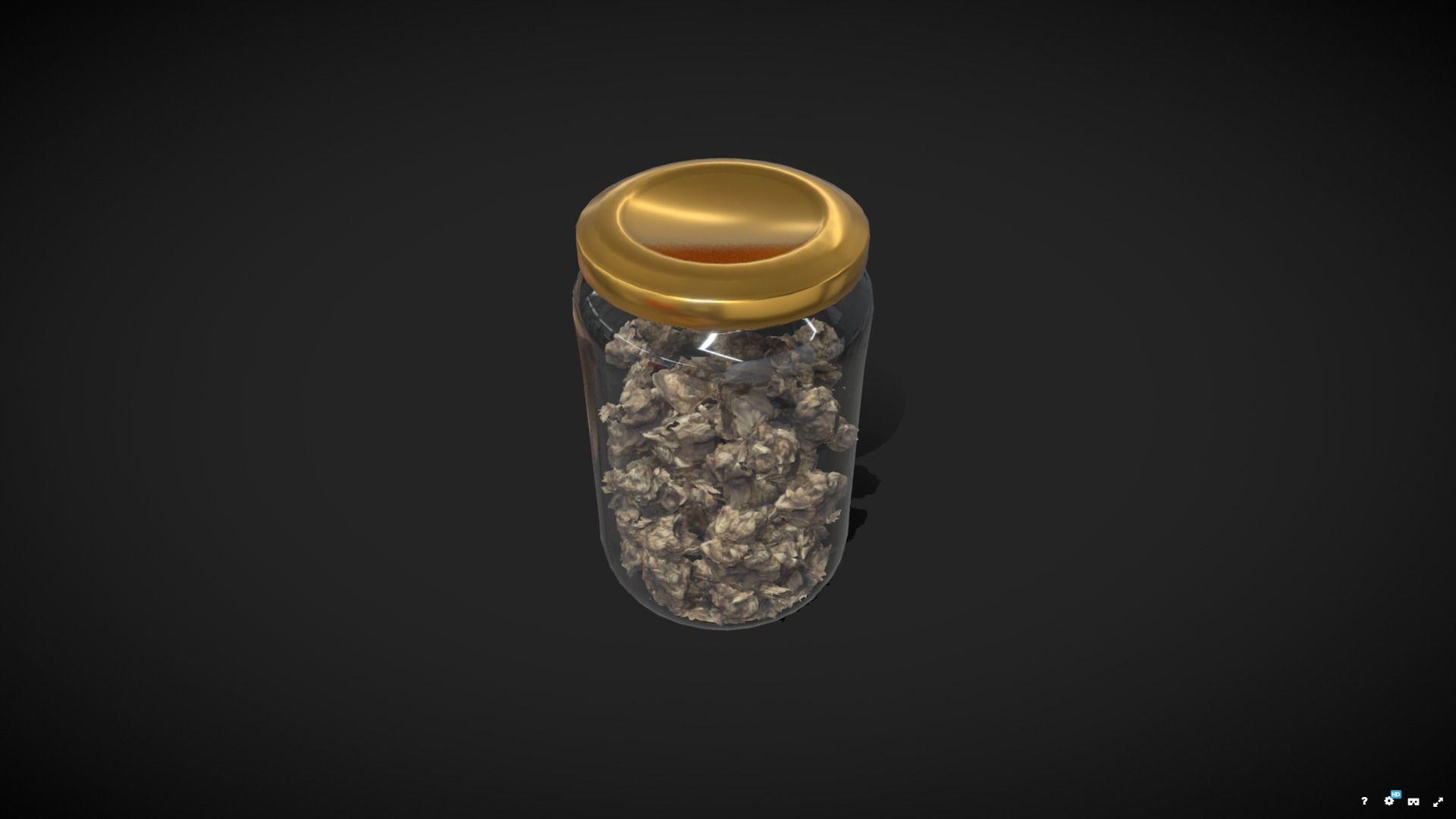 Weed Jar Low-poly 3D model_1