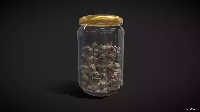 Weed Jar Low-poly 3D model