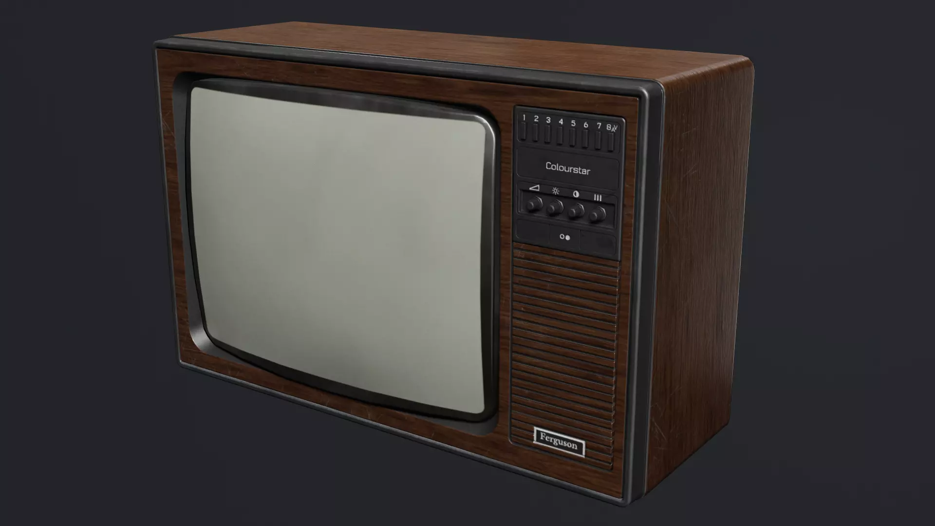 Vintage Ferguson TV Low-poly 3D model Low-poly 3D model_0