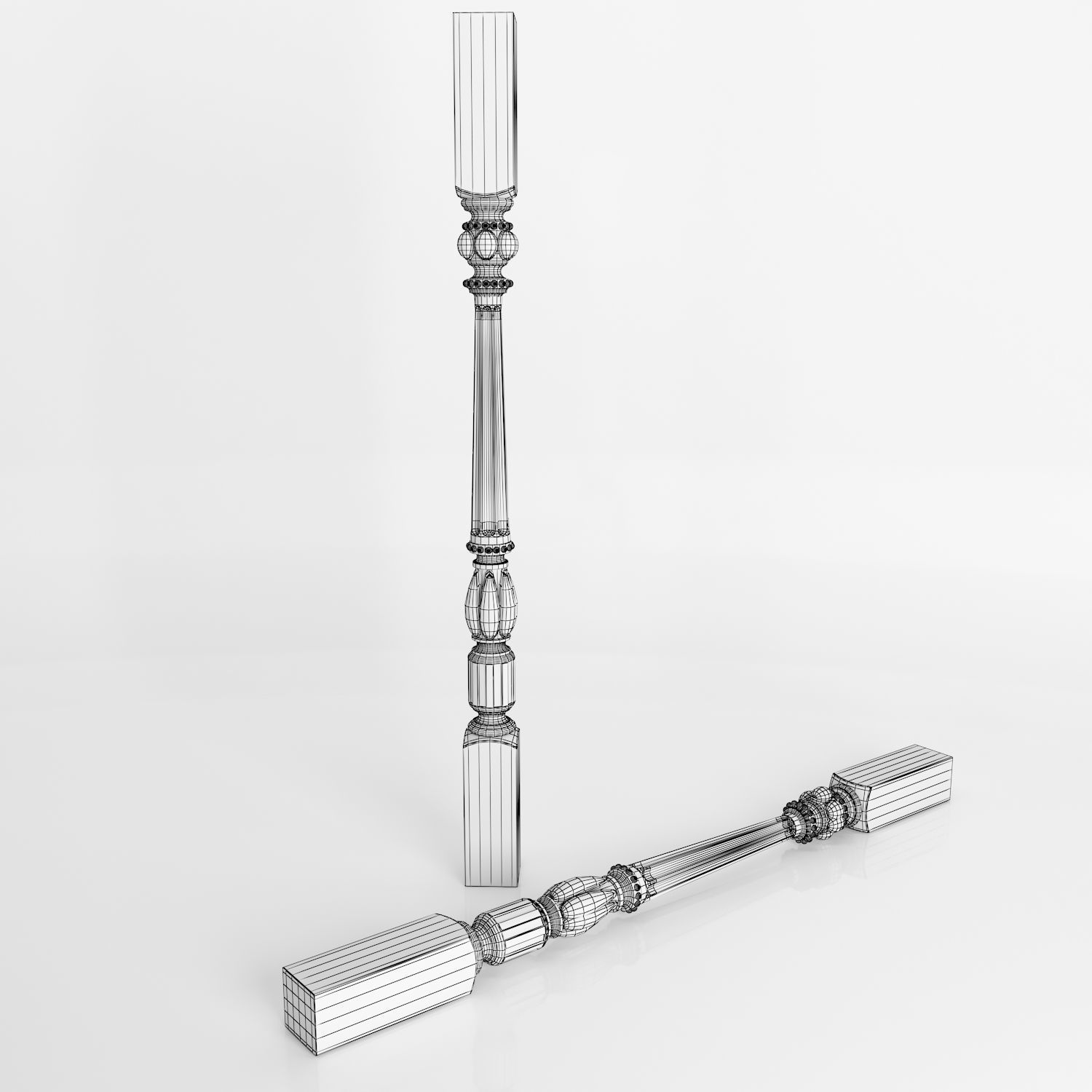 3D stair baluster for cnc and interior 3D print model 004 3D print model_1