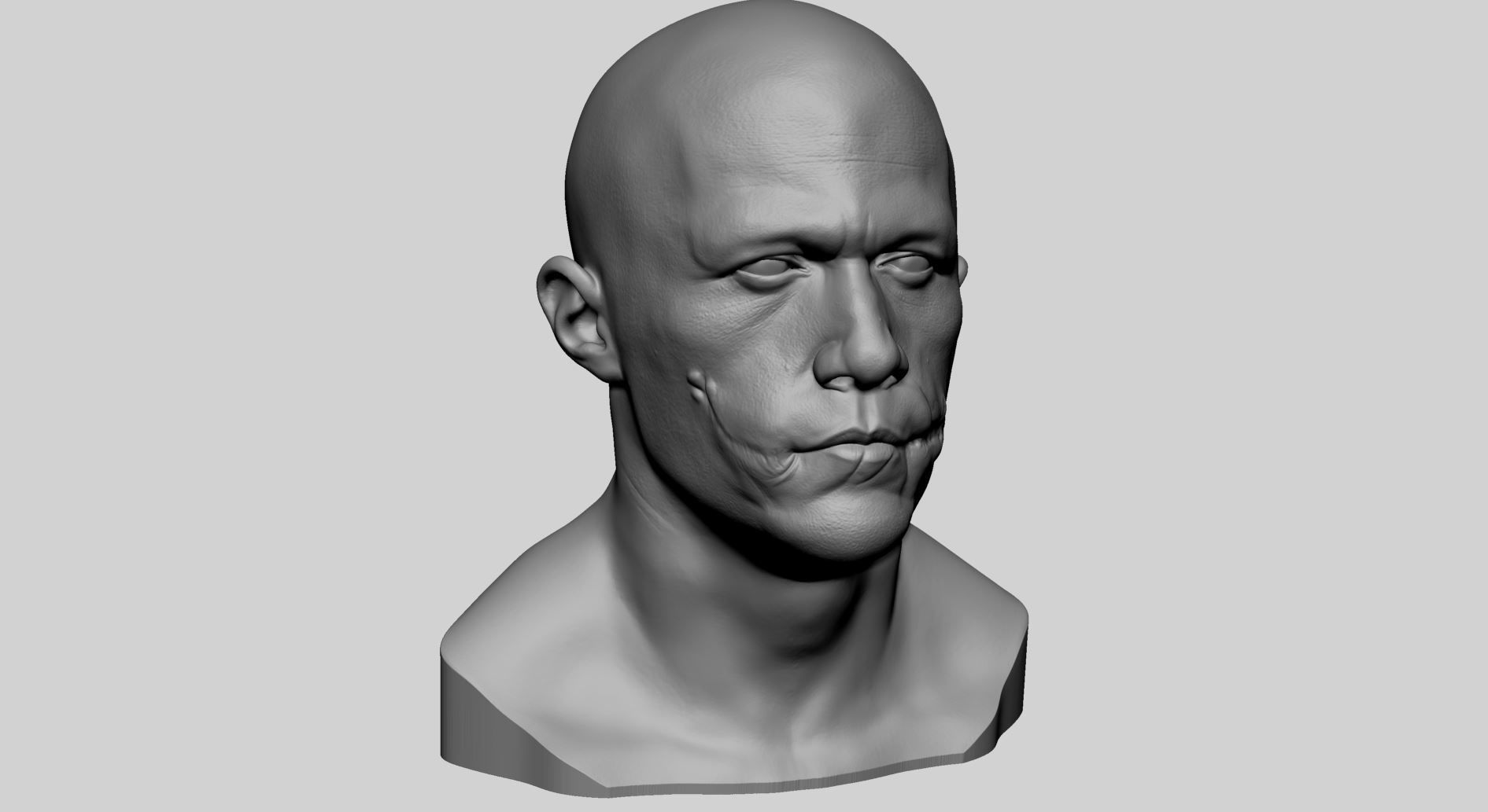 Heath Ledger  - The Joker Bust 3D print model_7