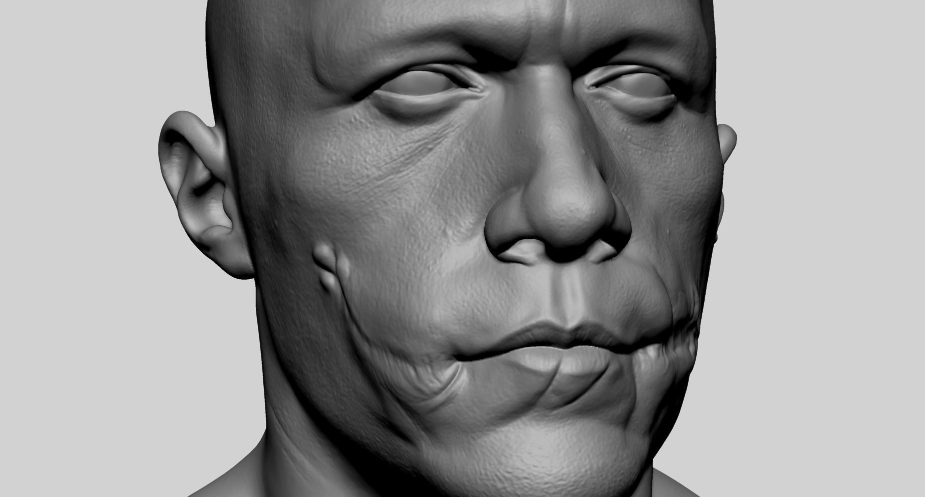 Heath Ledger  - The Joker Bust 3D print model_12