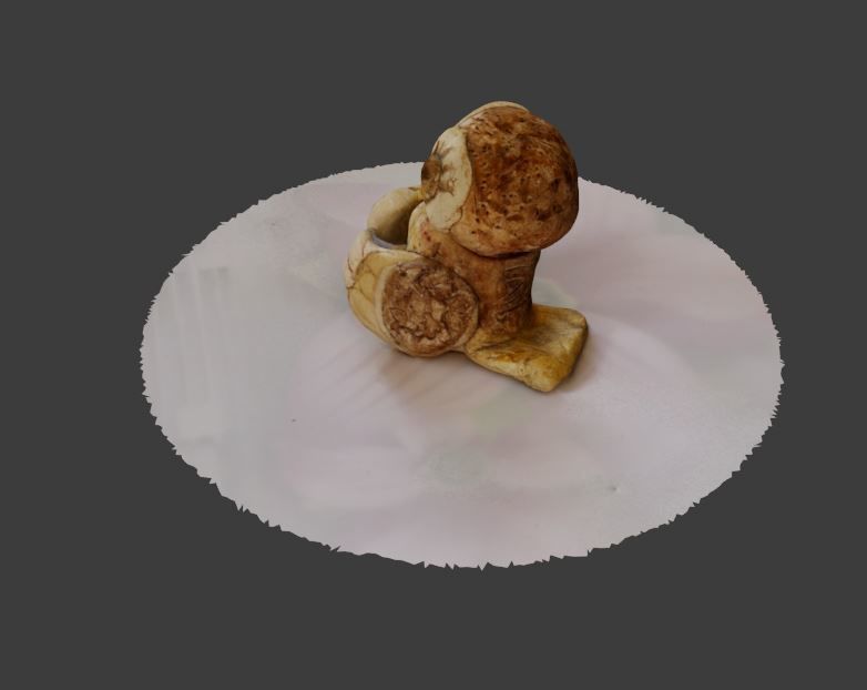 Cute owl handmade statue painted scanned toy to carry things 3D model_8