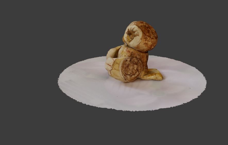 Cute owl handmade statue painted scanned toy to carry things 3D model_10