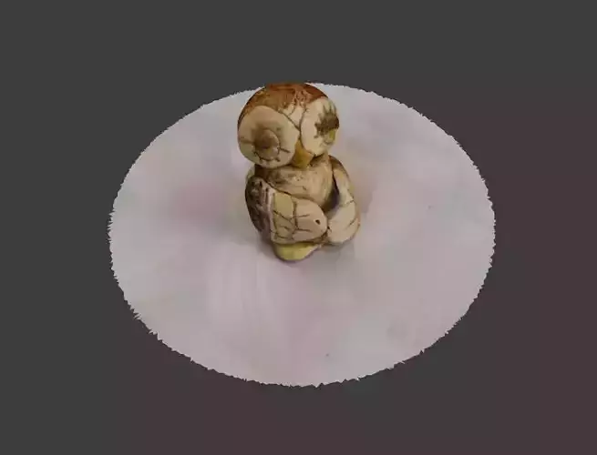 Cute owl handmade statue painted scanned toy to carry things 3D model