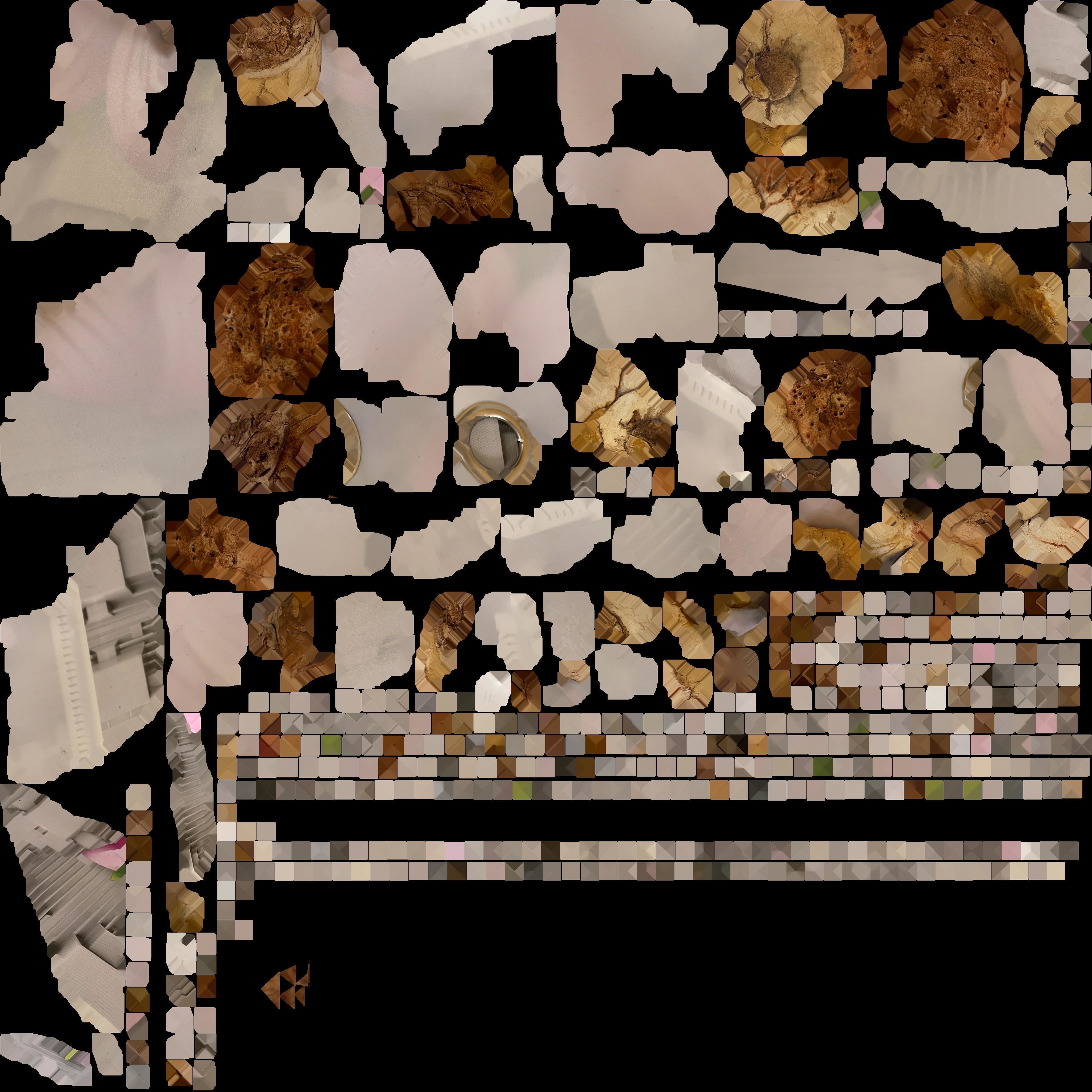 Cute owl handmade statue painted scanned toy to carry things 3D model_16