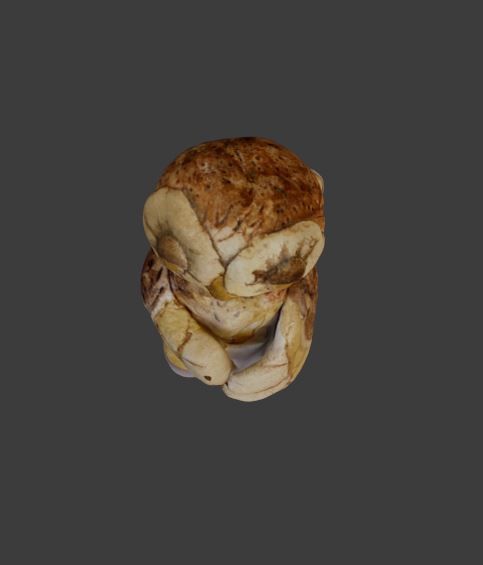 Cute owl handmade statue painted scanned toy to carry things 3D model_4