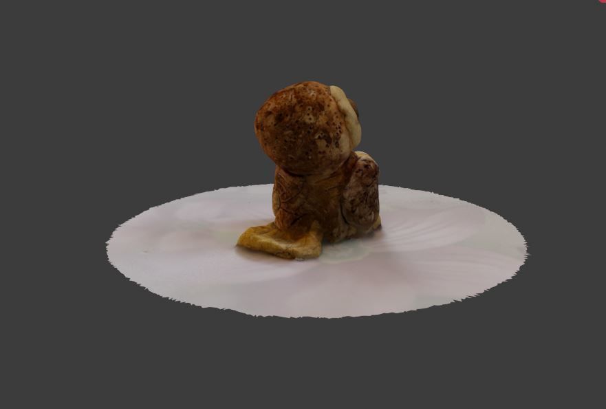 Cute owl handmade statue painted scanned toy to carry things 3D model_12