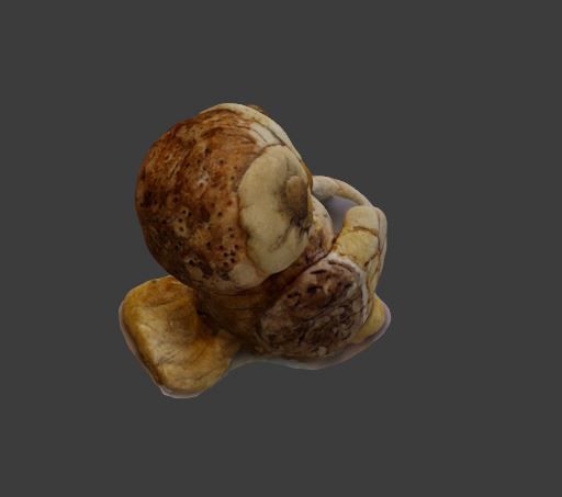 Cute owl handmade statue painted scanned toy to carry things 3D model_1