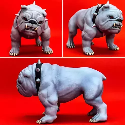 Bulldog statue