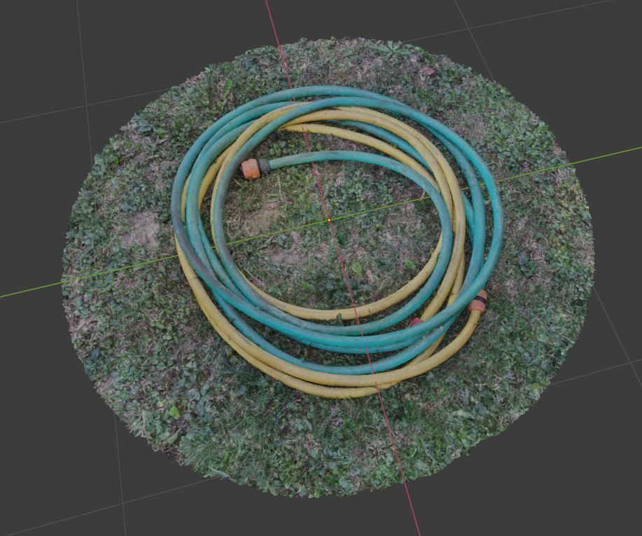 PVC Garden Hose Pipe Tube tool to irrigate vegetable with water 3D model_3