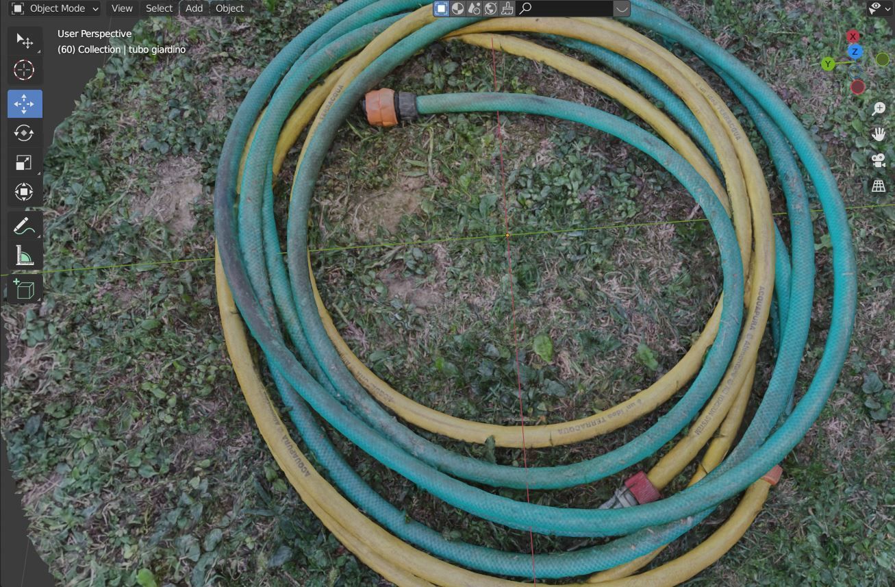 PVC Garden Hose Pipe Tube tool to irrigate vegetable with water 3D model_2