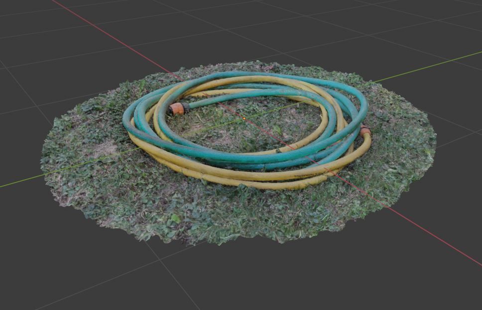 PVC Garden Hose Pipe Tube tool to irrigate vegetable with water 3D model_4