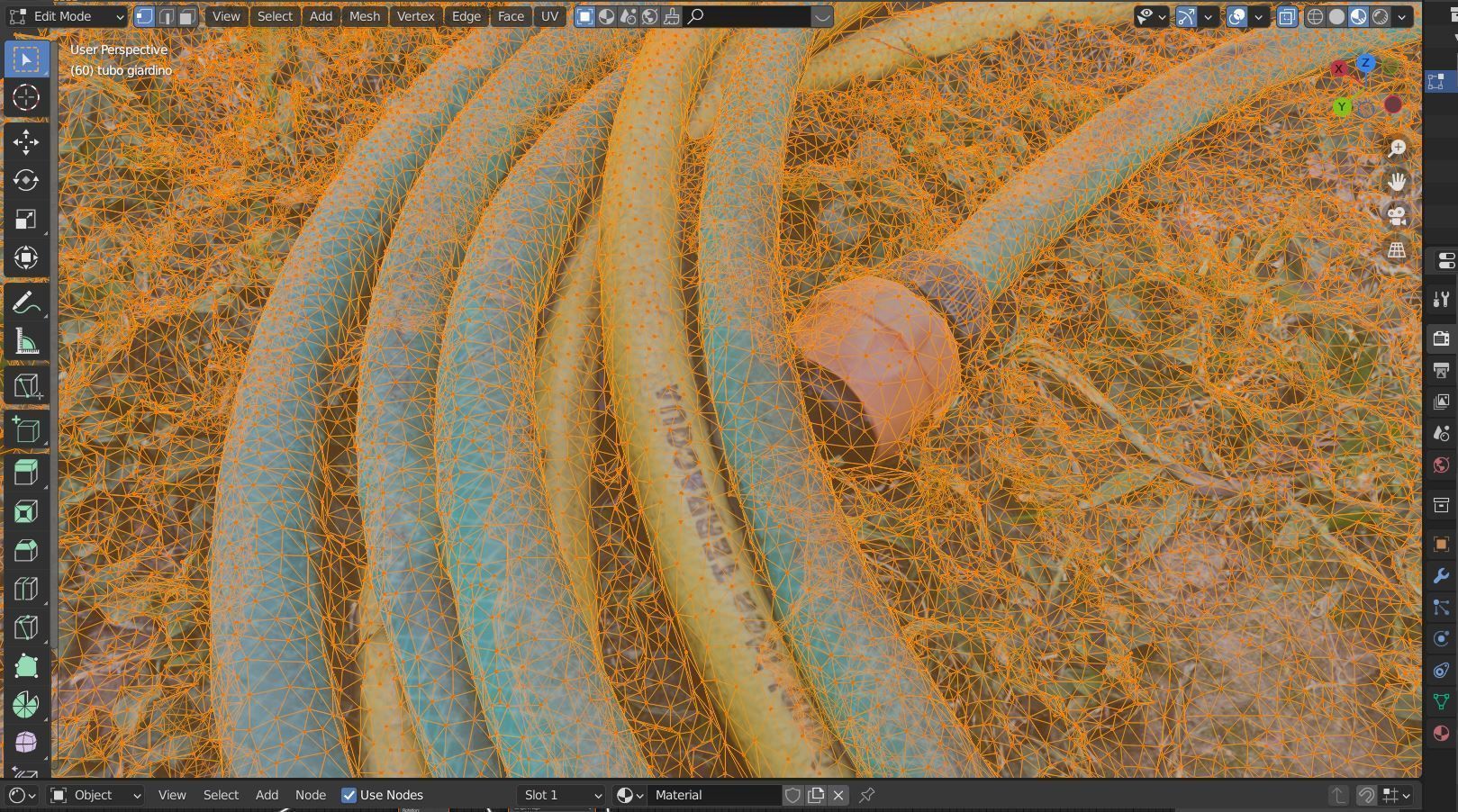 PVC Garden Hose Pipe Tube tool to irrigate vegetable with water 3D model_9