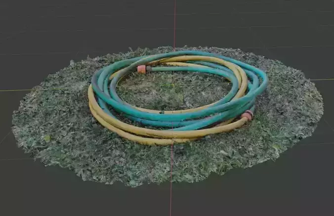 PVC Garden Hose Pipe Tube tool to irrigate vegetable with water 3D model