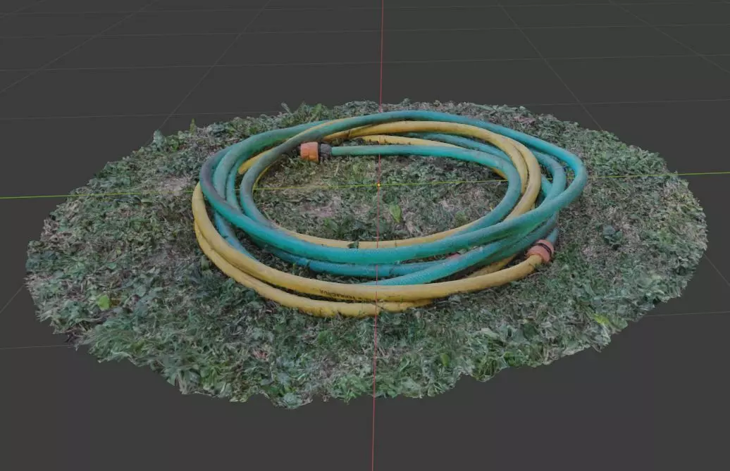 PVC Garden Hose Pipe Tube tool to irrigate vegetable with water 3D model_0