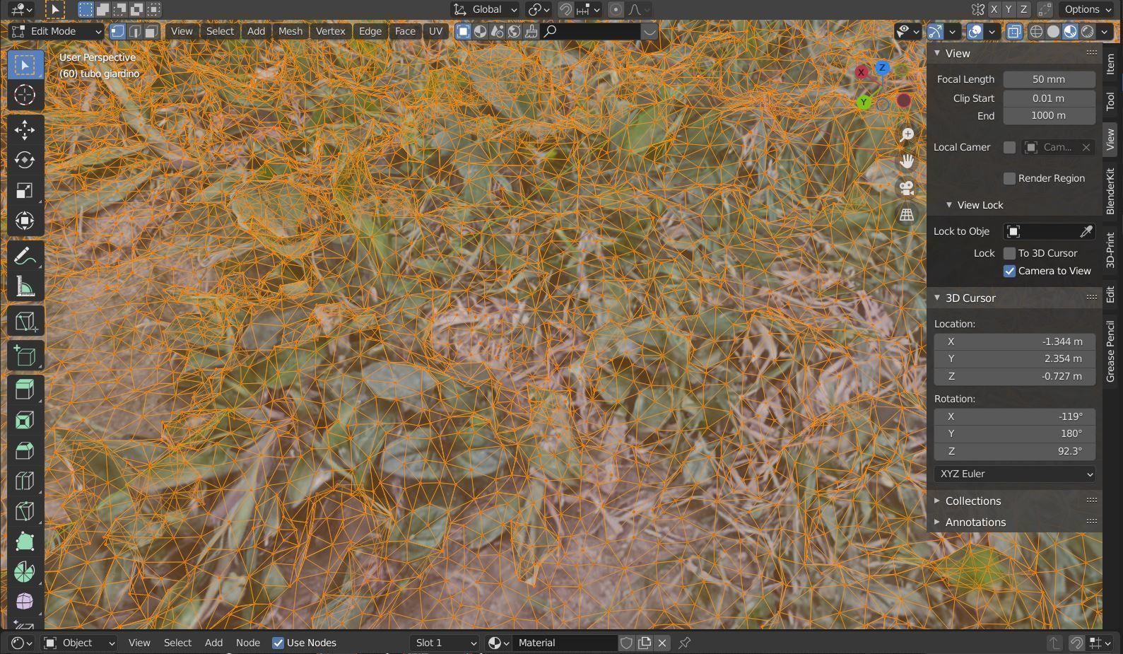 PVC Garden Hose Pipe Tube tool to irrigate vegetable with water 3D model_8