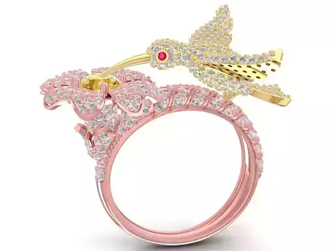 hummingbird lucky ring 2829