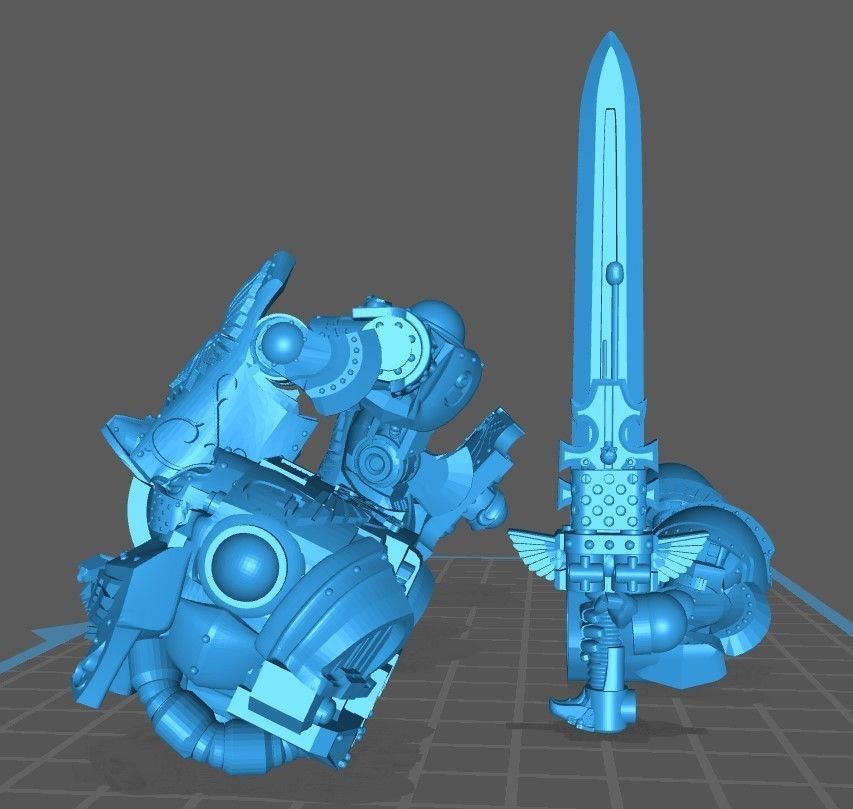 Auric Mechanical Swordsman Free 3D print model_4