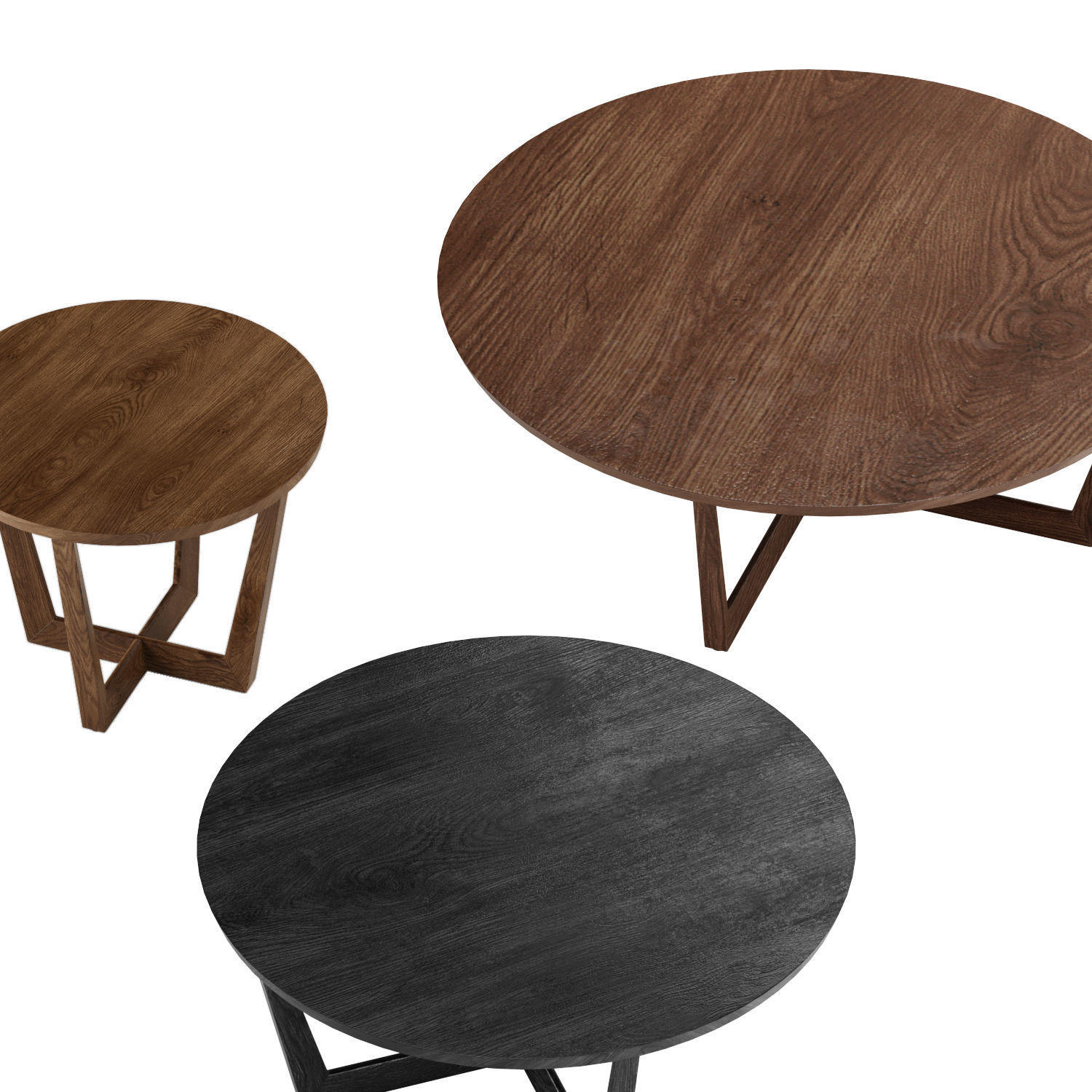 Stowe Round Coffee Table West Elm 3D model_5
