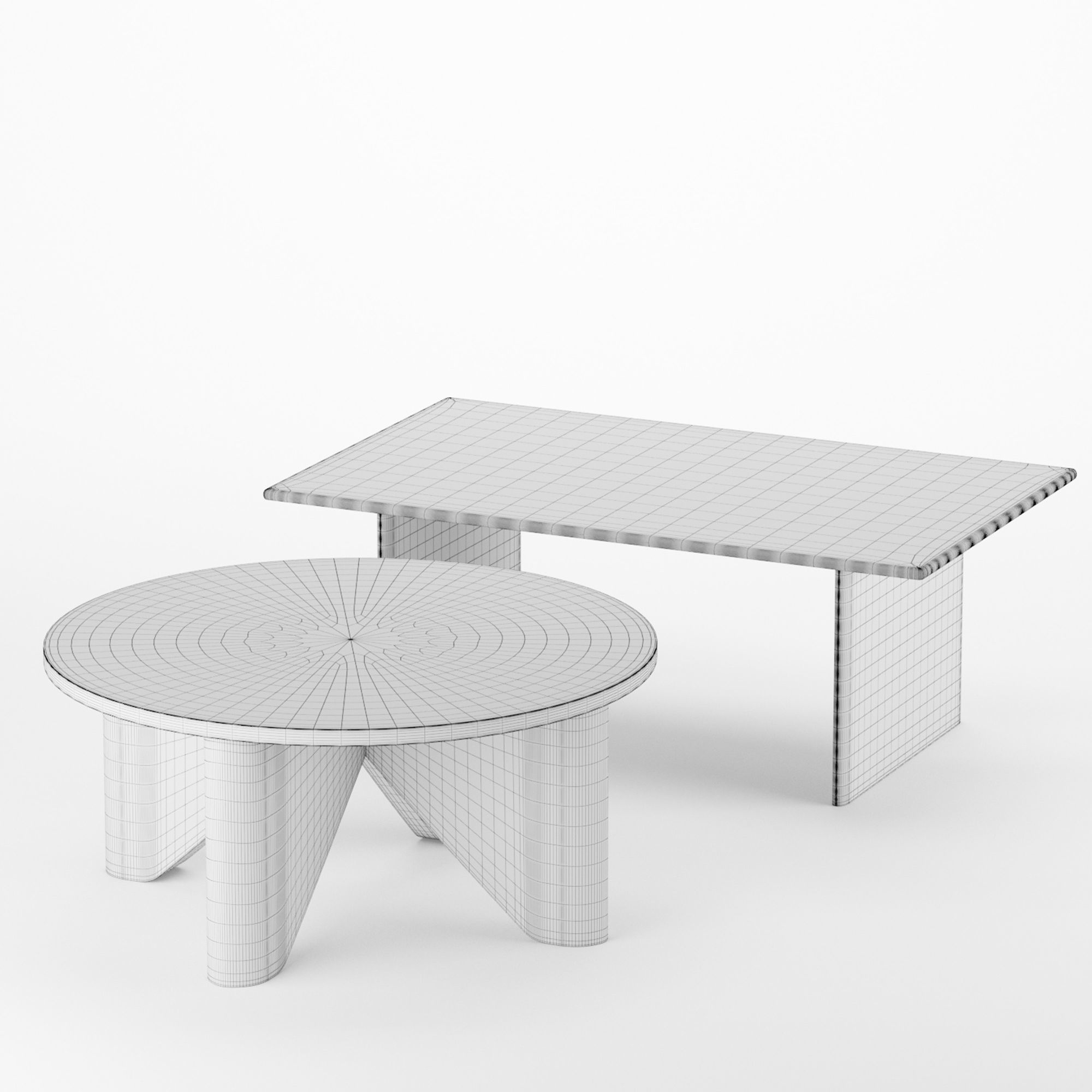 Maddox Anton Marble Topped Coffee Table West Elm 3D model_5