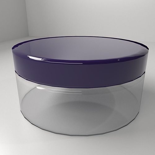 Low-Poly Empty Cream Container Low-poly 3D model