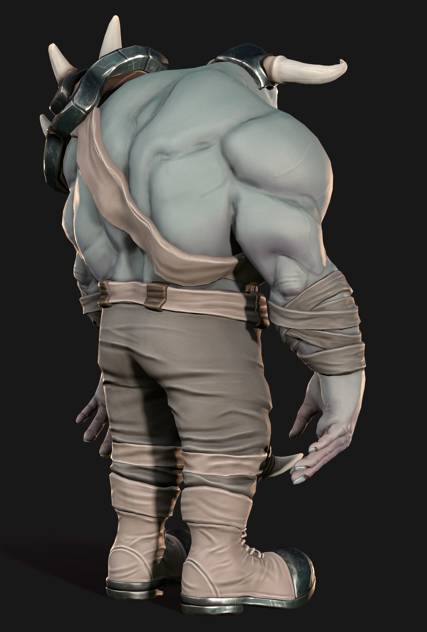 Orc Warrior Low-poly 3D model_14