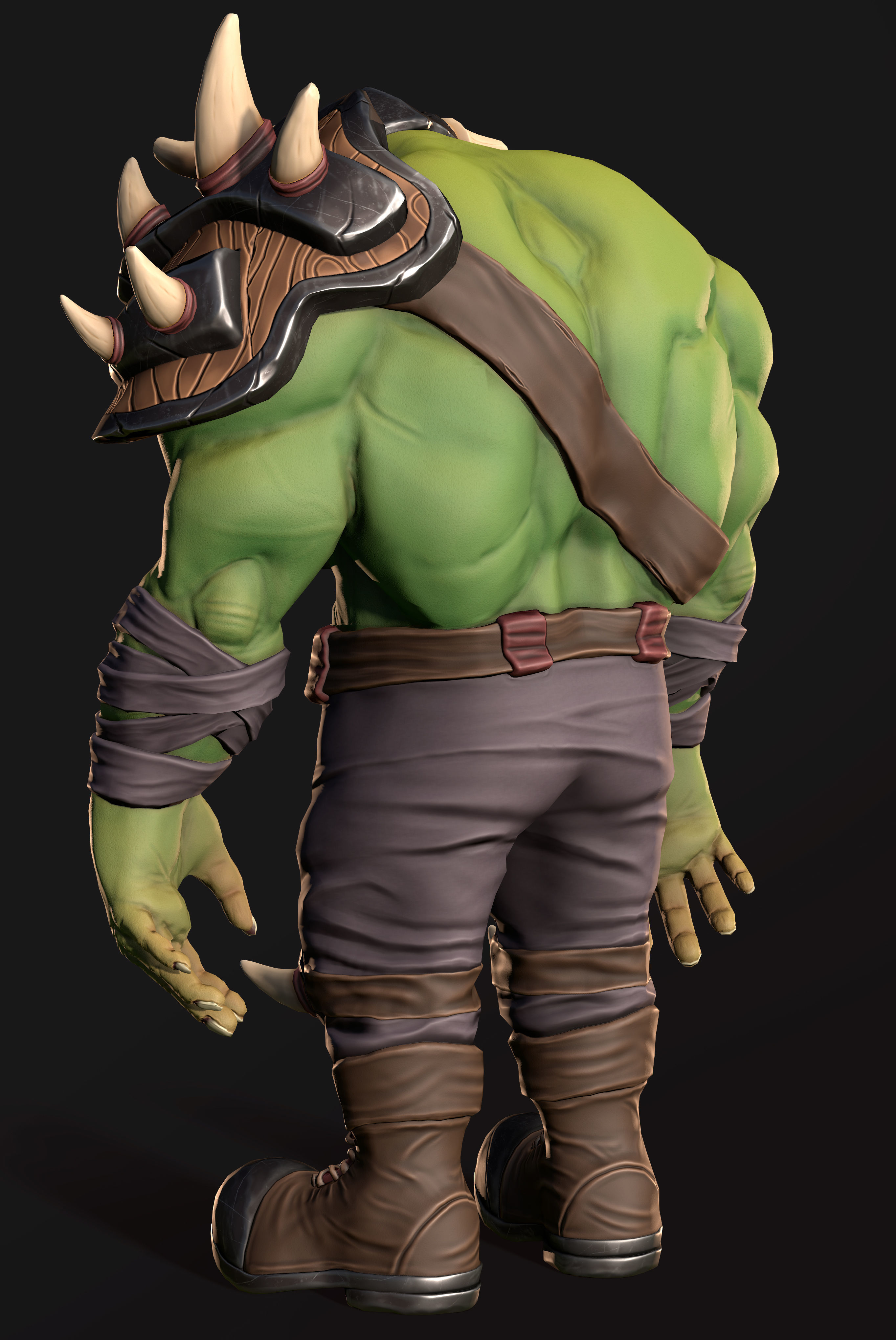 Orc Warrior Low-poly 3D model_18