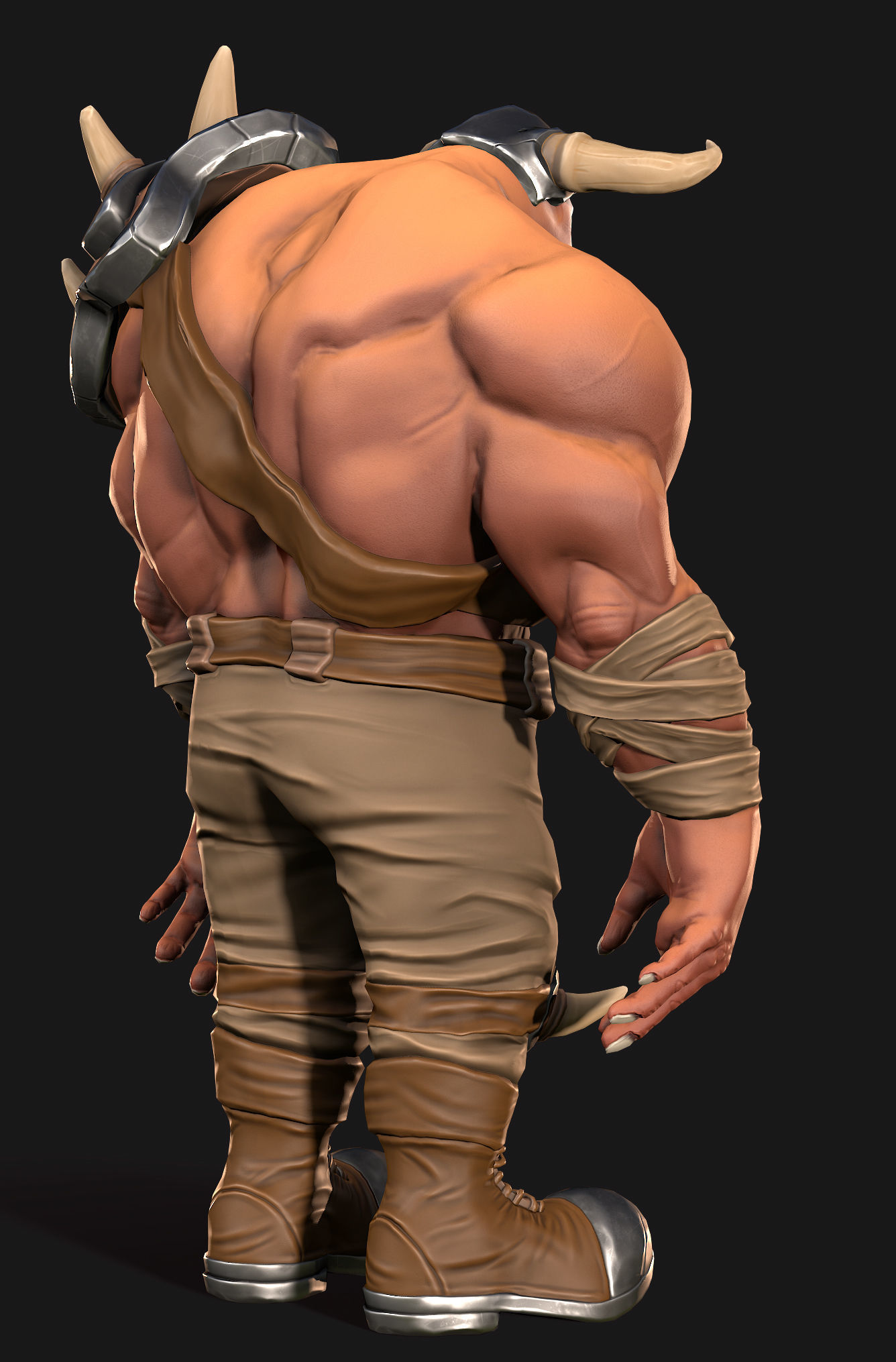 Orc Warrior Low-poly 3D model_12