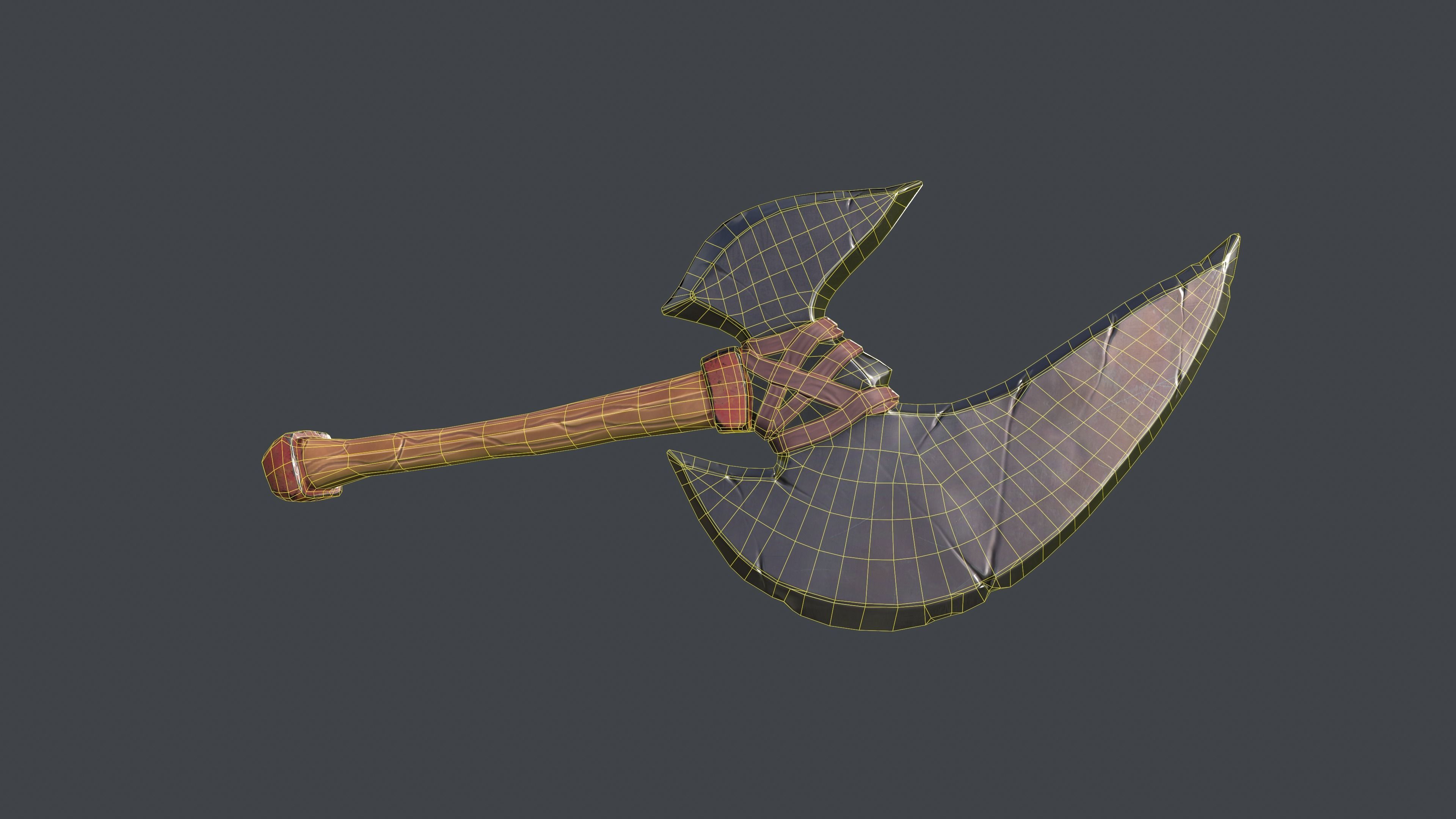 Orc Warrior Low-poly 3D model_7