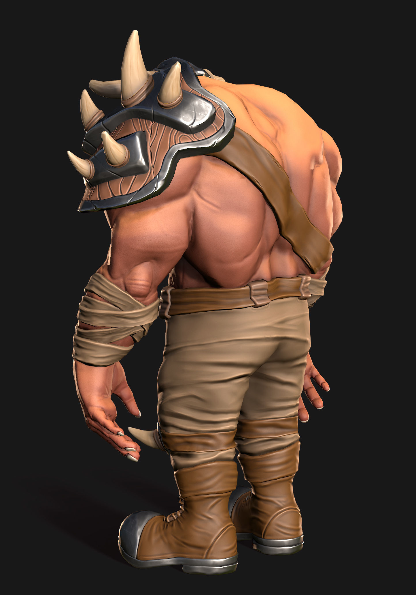 Orc Warrior Low-poly 3D model_16