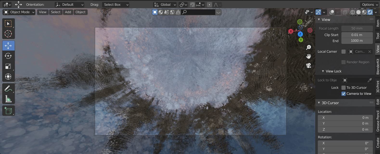 360 VR Panoramic Skybox equirectangular handpainted snow forest Low-poly 3D model_4