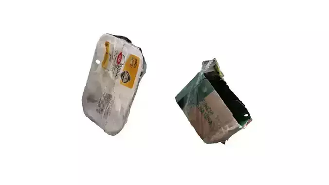 food packaging boxes  with adhesive film  3D model
