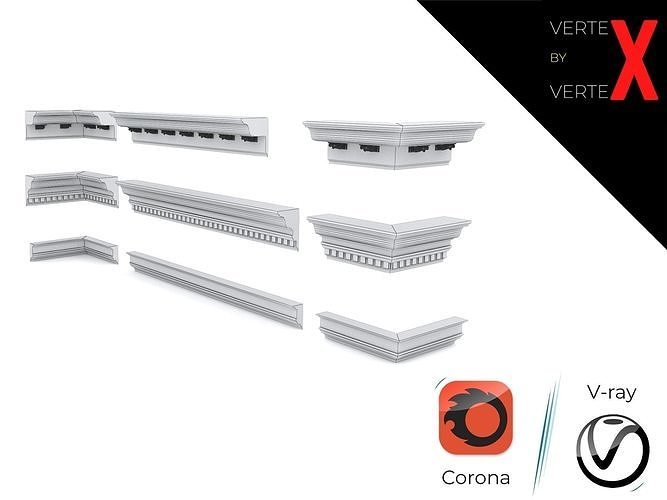 Architraves corbels and brackets 3D model